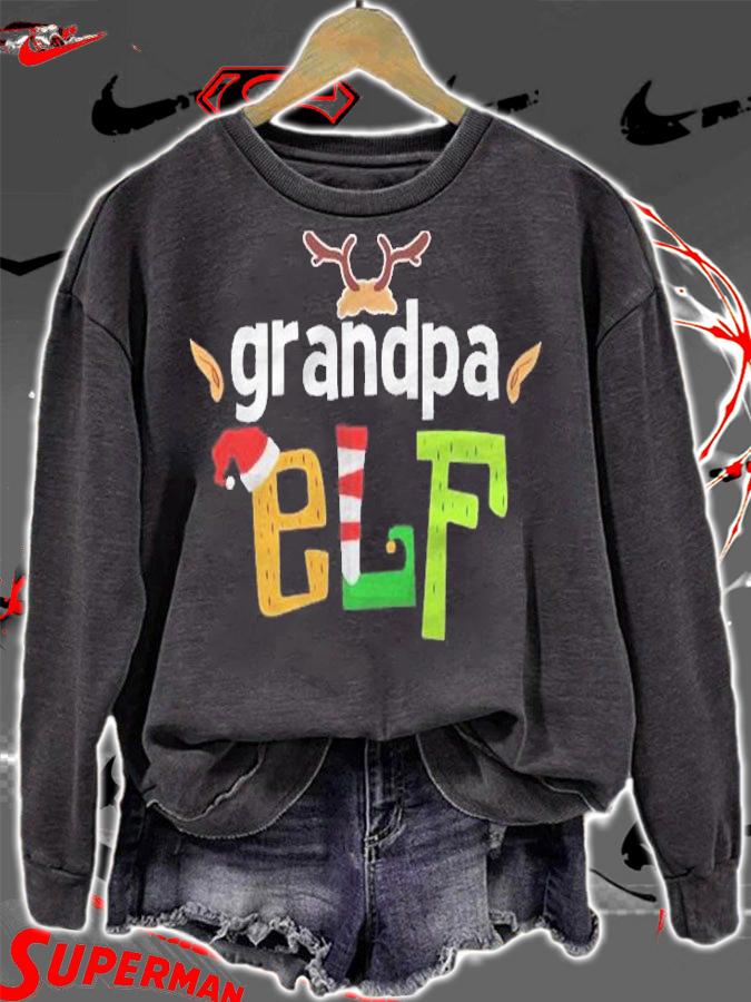 Grandpa Elf Elf Squad Family Christmas Matching Shirt sweatshirt