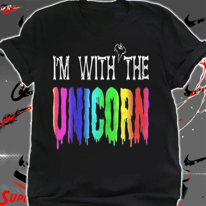 Im With Unicorn Funny Rainbow Couple Halloween Cosplay Shirt shirt