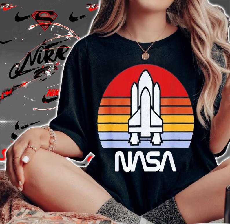 Nasa Vintage Retro 70s Nasa Shuttle Launch T-Shirt woman shirt
