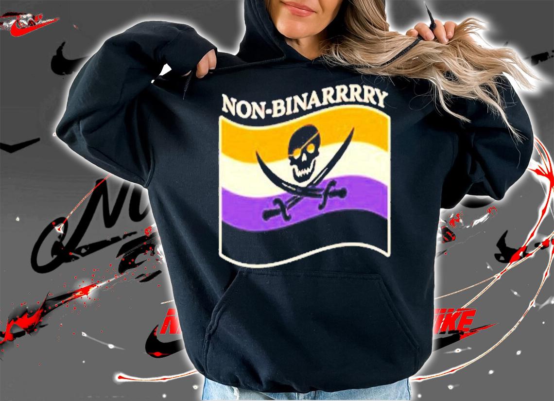 Non-binarrrry Pirate Flag shirt