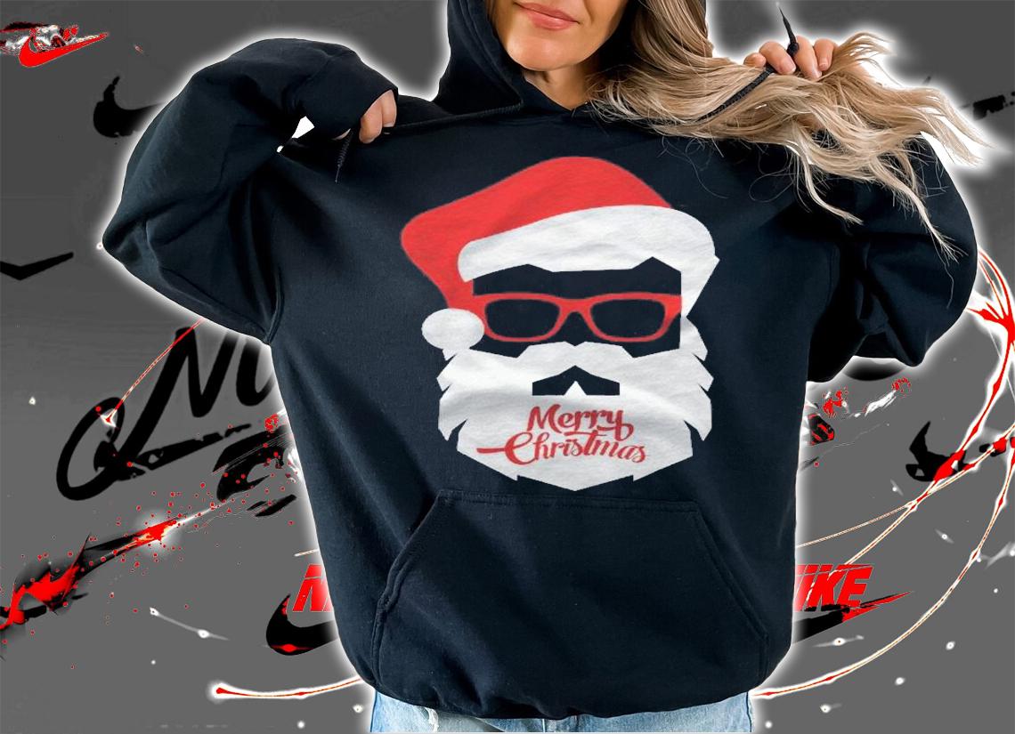 Hipster Santa Claus  Merry Christmas Shirt hoodie