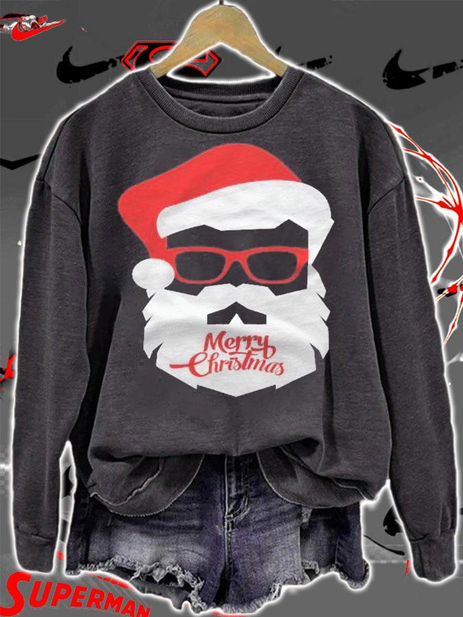 Hipster Santa Claus  Merry Christmas Shirt sweatshirt