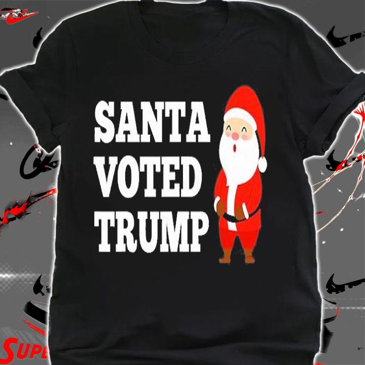 Santa Voted Trump Funny Republican T-Shirt shirt