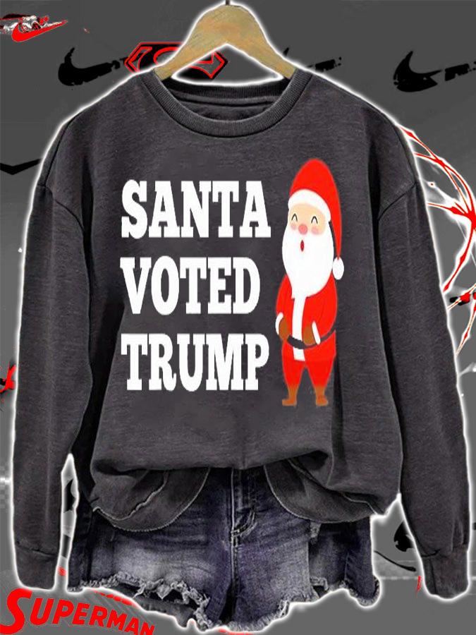 Santa Voted Trump Funny Republican T-Shirt sweatshirt