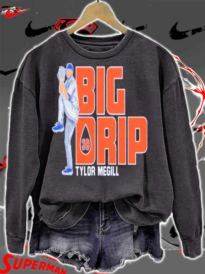 Tylor Megill Big Drip Baseball Shirt sweatshirt