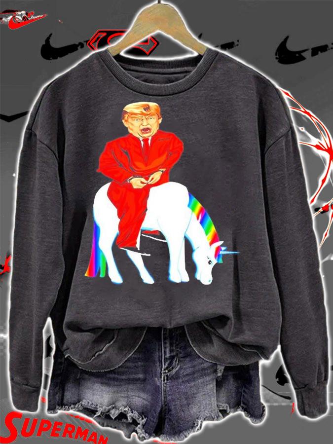 Donald Trump Impeachment Jail Unicorn Lover T-Shirt sweatshirt