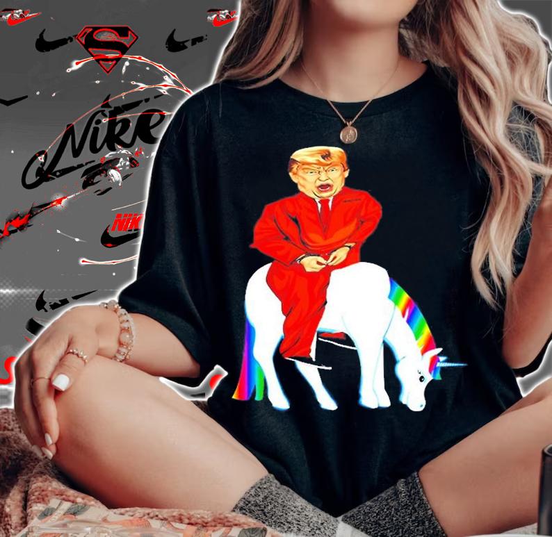 Donald Trump Impeachment Jail Unicorn Lover T-Shirt woman shirt
