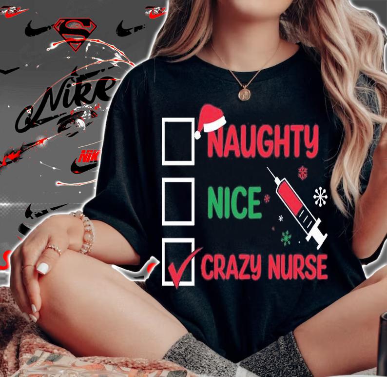 Funny Christmas Nurse T-Shirt woman shirt