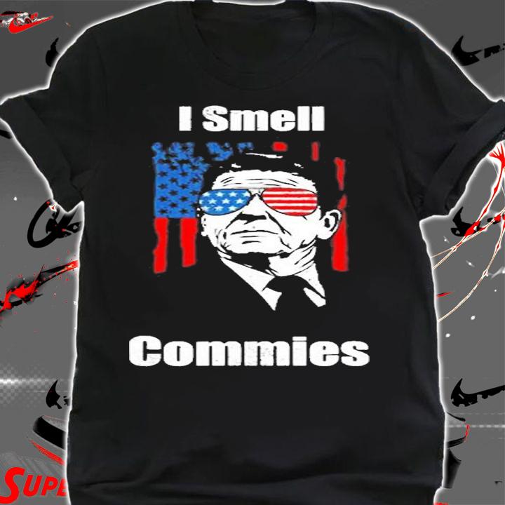 Funny President Reagan I Smell Commies Conservative Humor T-Shirt
