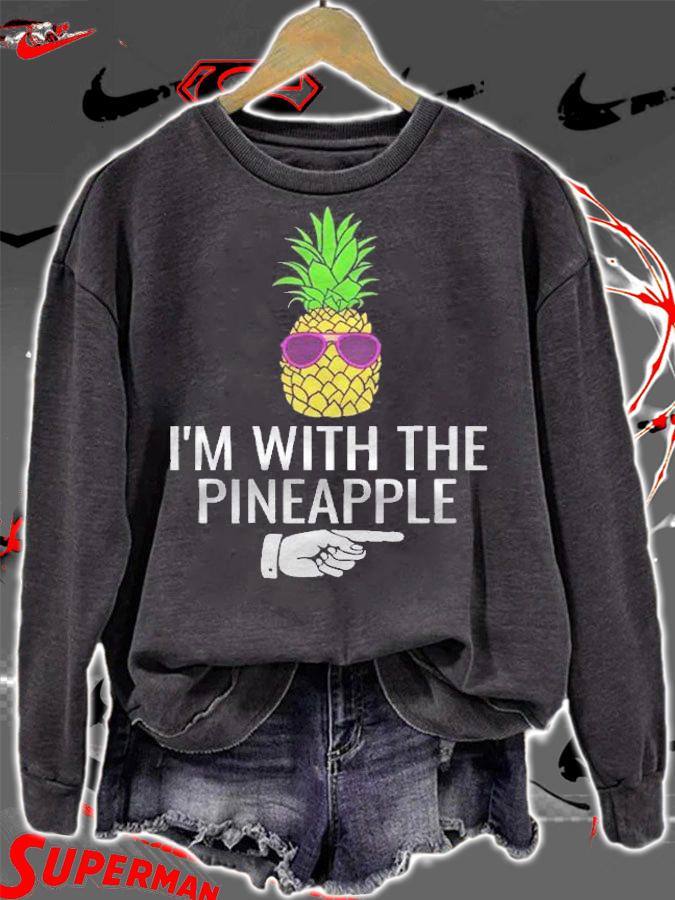 Im With Pineapple Shirt Funny Pineapple Halloween Costume Shirt sweatshirt