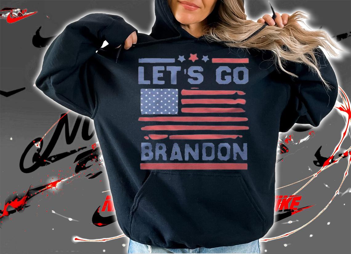 Premium let's Go Brandon Conservative Anti Liberal USA Flag T-Shirt
