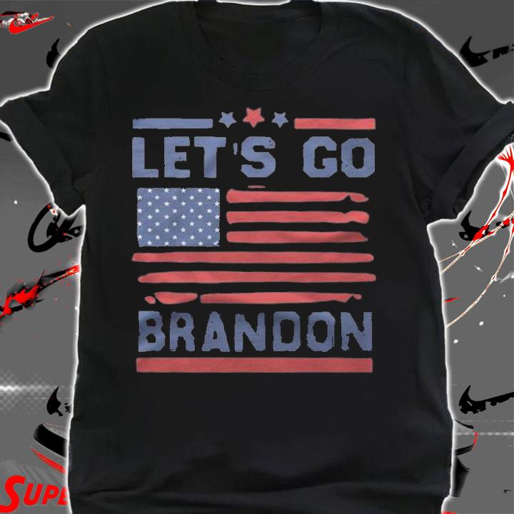 Premium let's Go Brandon Conservative Anti Liberal USA Flag T-Shirt