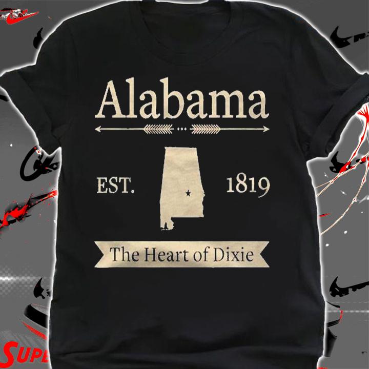 The Heart Of Dixie  Alabama Home State Shirt shirt