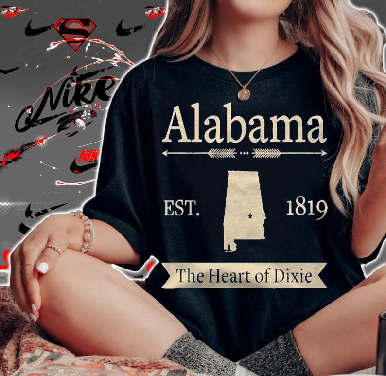 The Heart Of Dixie  Alabama Home State Shirt woman shirt