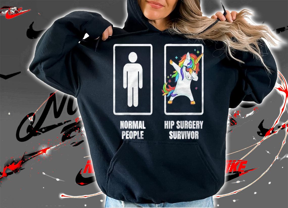 Dabbing Unicorn Hip Replacement Surgery Survivor Recovery Shirt hoodie