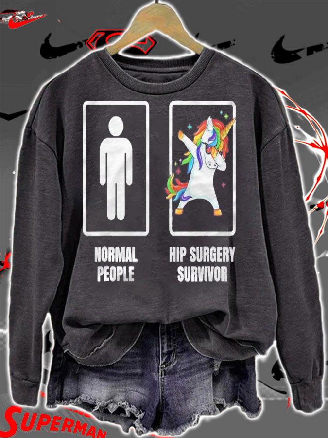 Dabbing Unicorn Hip Replacement Surgery Survivor Recovery Shirt sweatshirt