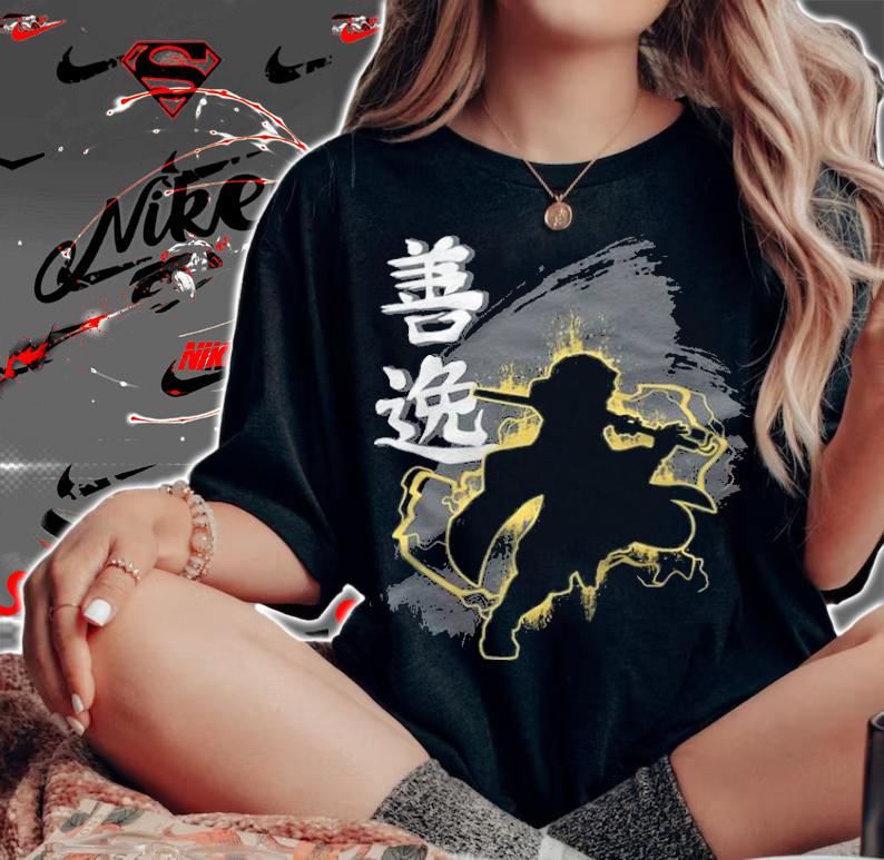 Demon Slayer Zenitsu Agatsuma fight shadow T-shirt