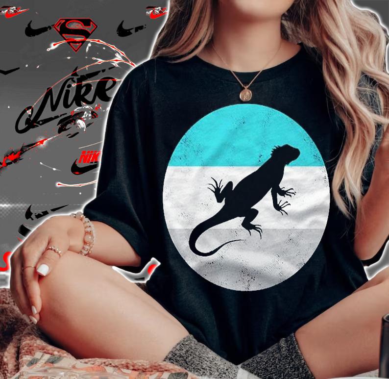 Iguana Retro Gift For Men Women Boys And Girls Shirt woman shirt