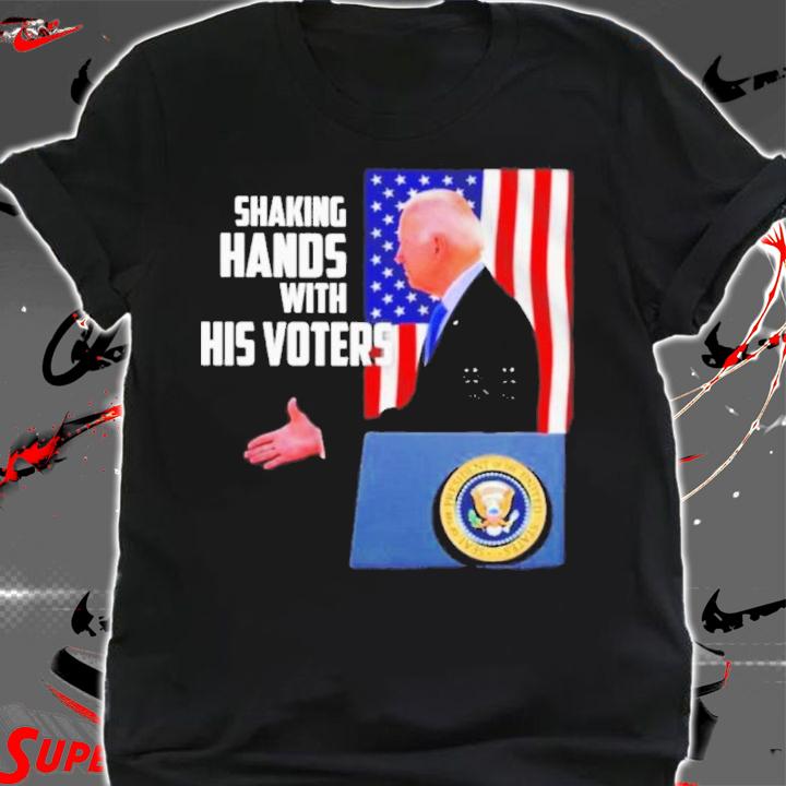 Joe Biden American Flag President Shaking Hand With His Voters Shirt shirt