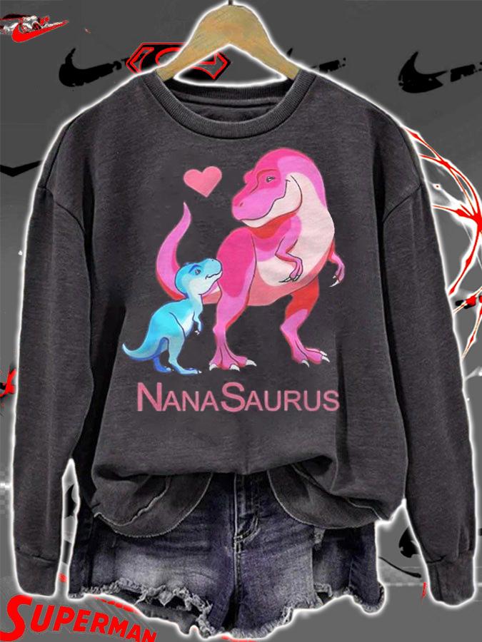 Nanasaurus T Rex Nana Saurus Dinosaur Grandma Mothers Day Shirt sweatshirt