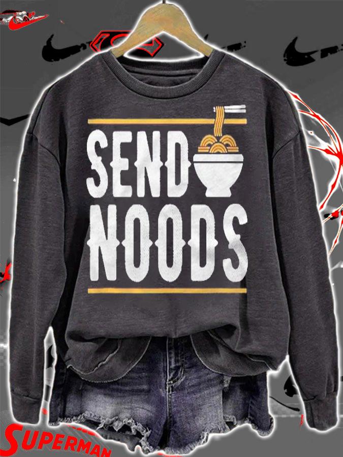 Send Noods Funny Noodle Pasta Apparel Item Shirt sweatshirt