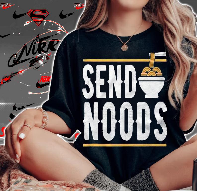 Send Noods Funny Noodle Pasta Apparel Item Shirt woman shirt