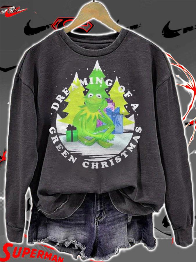 Christmas The Muppets Kermit Dreaming Of Green Shirt sweatshirt