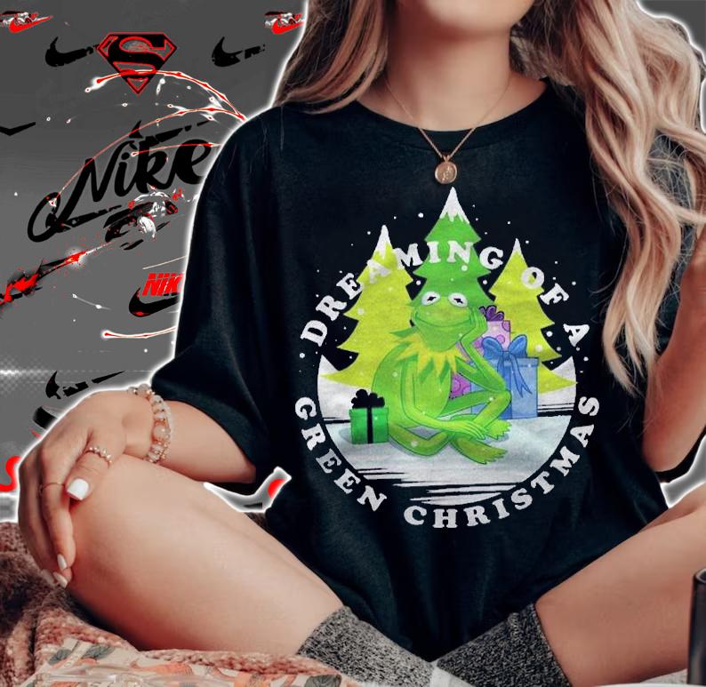 Christmas The Muppets Kermit Dreaming Of Green Shirt woman shirt