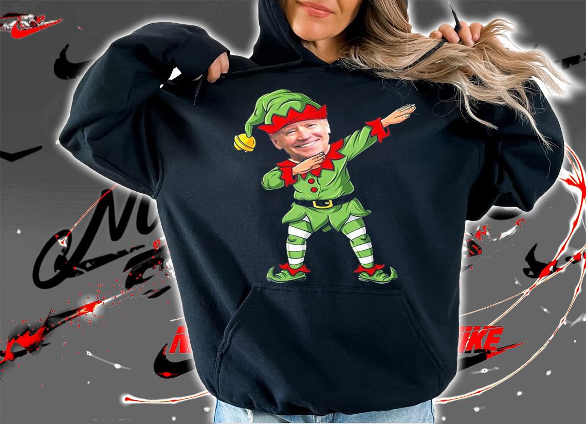 Dabbing Biden Elf Family Matching Christmas Holiday T-Shirt hoodie