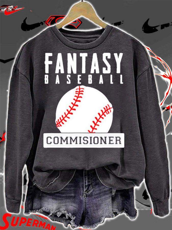 Fantasy Baseball Commissioner Funny Baseball T-Shirt sweatshirt