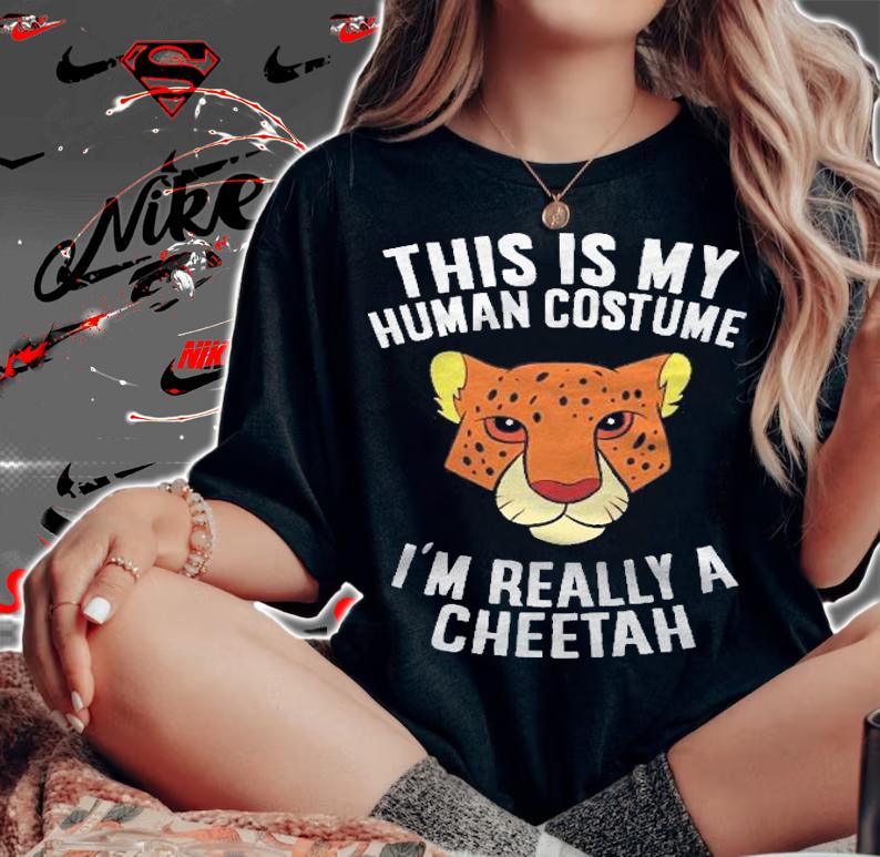 Funny Cheetah Costume Im Really A Cheetah Pullover Shirt woman shirt
