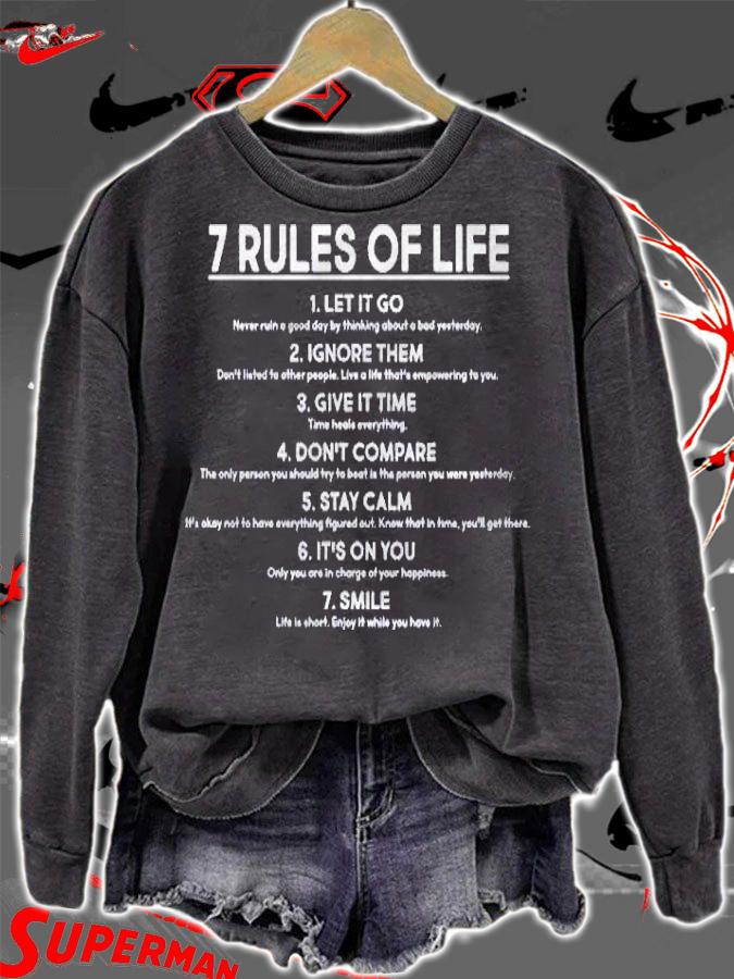Motivational 7 Rules Of Life Shirt sweatshirt