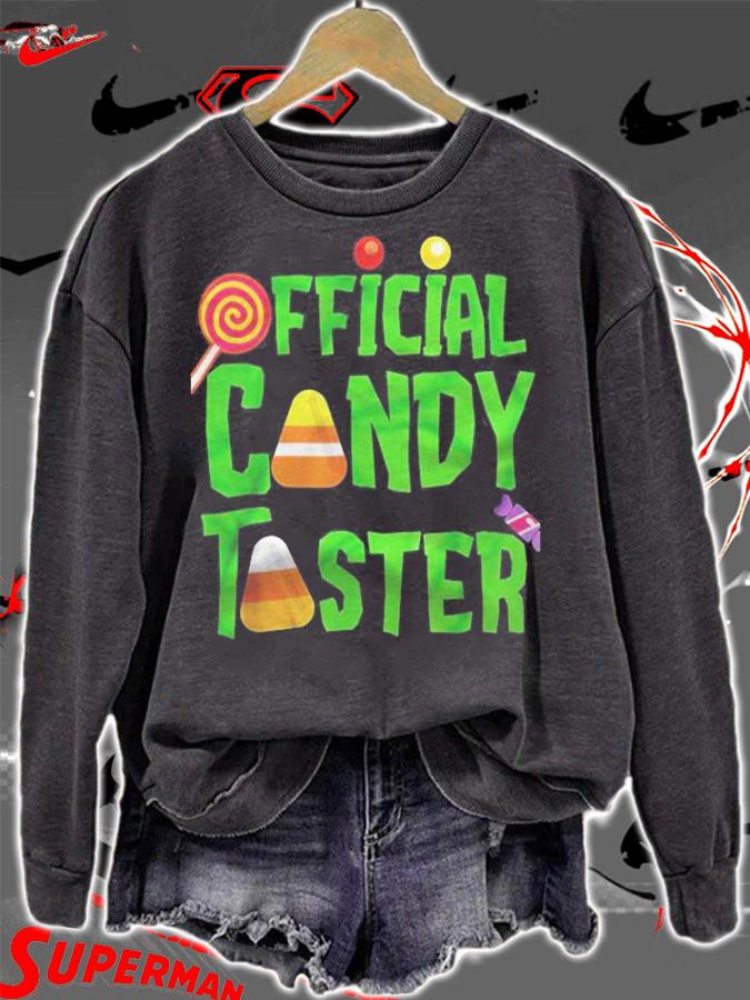 Official Candy Taster Halloween Shirt sweatshirt