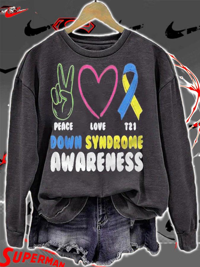 Peace Sign Down Syndrome Awareness Down Syndrome Shirt sweatshirt