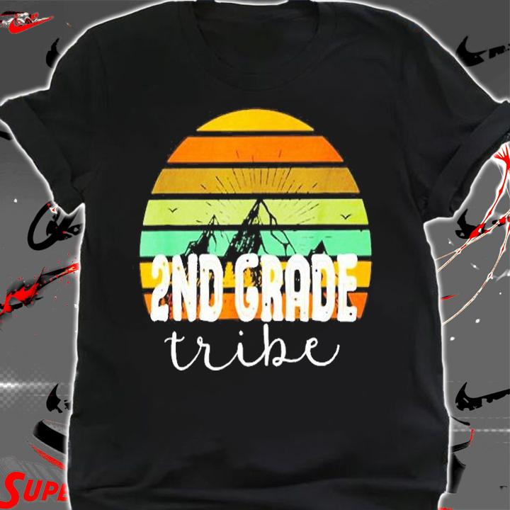 Second Grade Tribe Teacher Student Team 2nd Grade Retro T-Shirt shirt