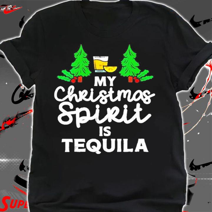 Womens My Christmas Spirit Is Tequila Xmas Pajamas Pj Mexican Women T-Shirt shirt