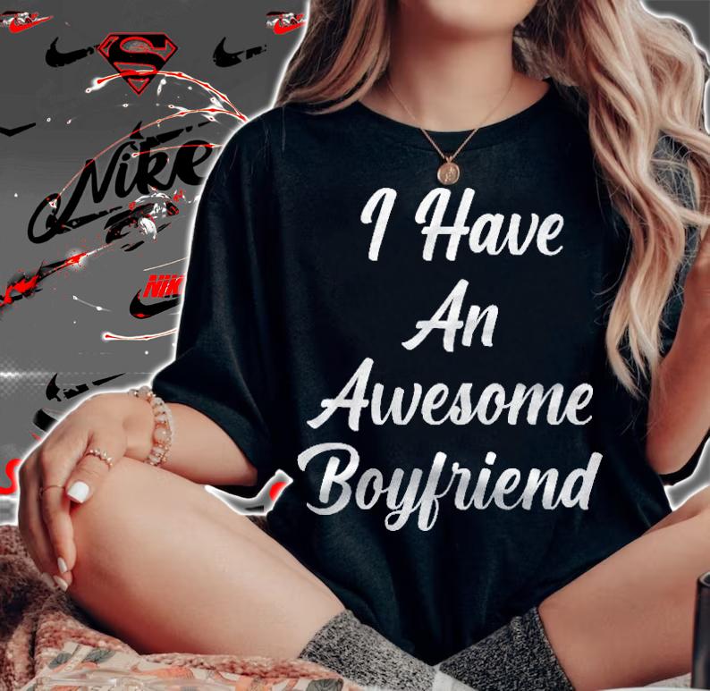 Womens Valentines Day I Have An Awesome Boyfriend Love Shirt woman shirt