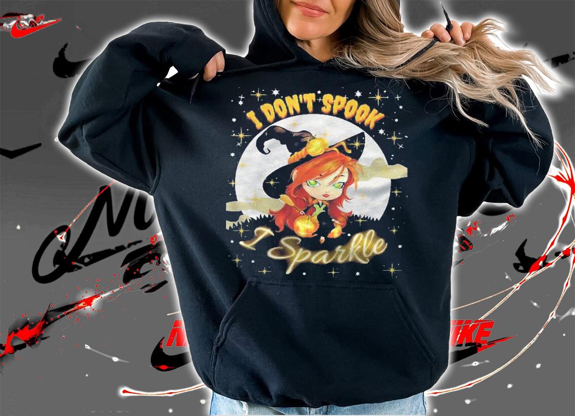 Cute Witch Halloween Women Girls Dont Spook I Sparkle Shirt hoodie