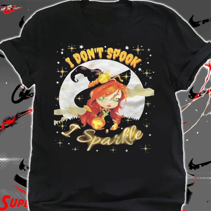 Cute Witch Halloween Women Girls Dont Spook I Sparkle Shirt shirt
