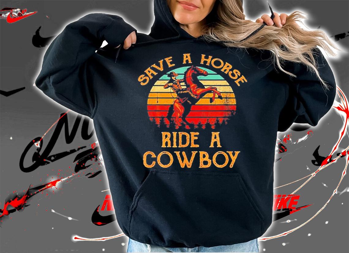 Save A Horse Ride A Cowboy Vintage T-Shirt