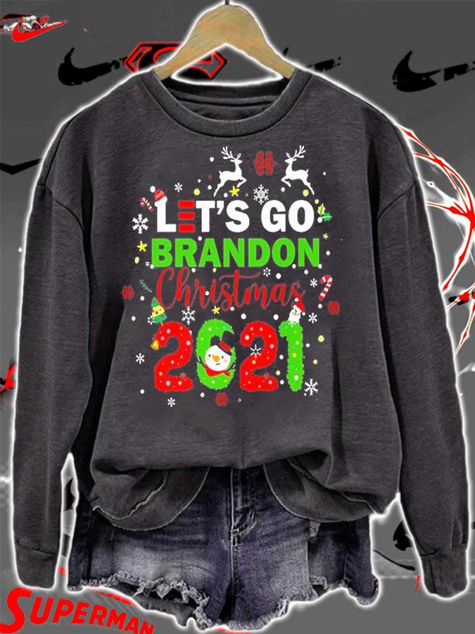 Christmas 2021 Let's Go Brandon happy New year T-Shirt sweatshirt