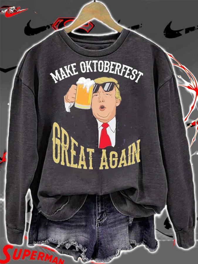 Cute President Make Oktoberfest Great Again Trump T-Shirt sweatshirt