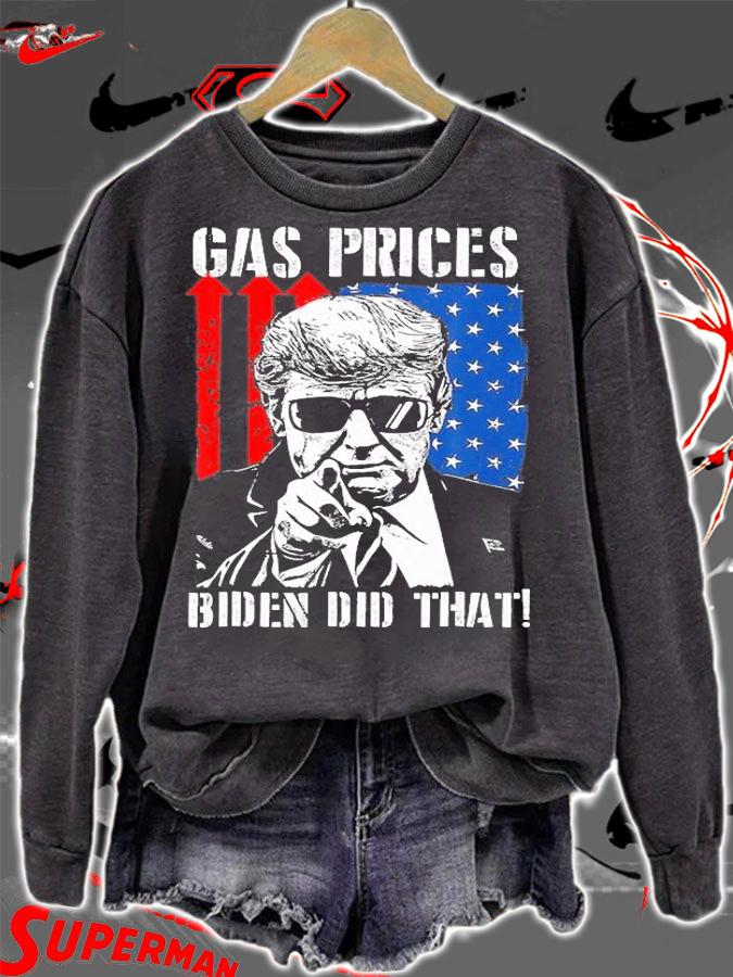 Gas Prices Are Going Up Faster Than Biden Votes USA Flag T-Shirt