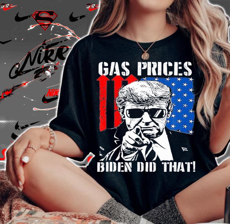 Gas Prices Are Going Up Faster Than Biden Votes USA Flag T-Shirt
