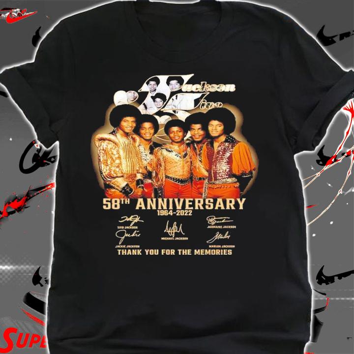 Jackson Five 58th Anniversary 1964-2022 Signatures Thank You For The Memories Shirt shirt