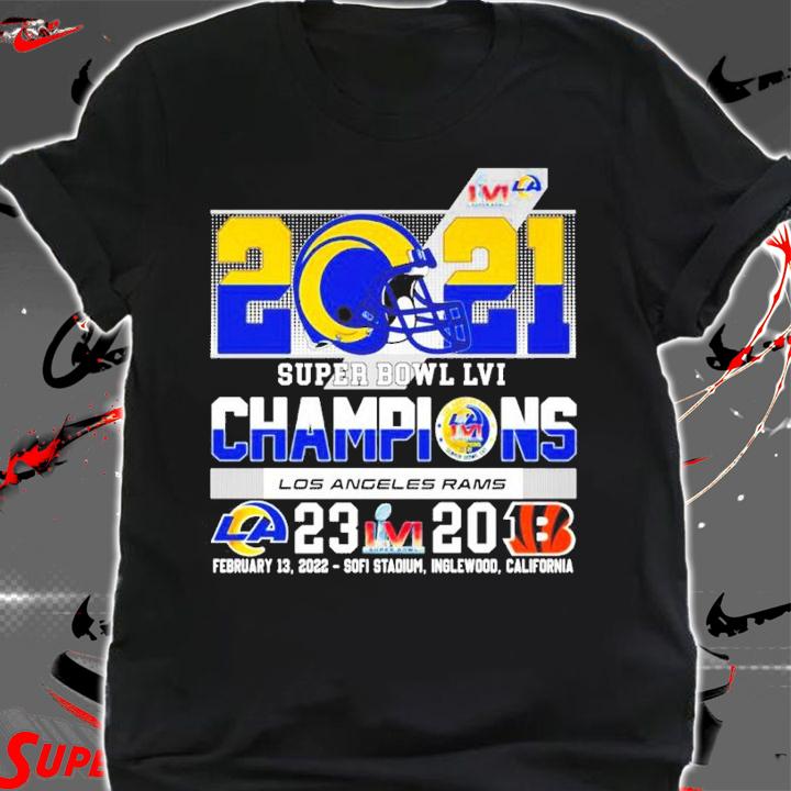 Los Angeles Rams 2021 Super Bowl LVI Los Angeles Rams 23 20 Cincinnati Bengals Shirt shirt