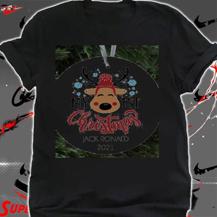 Personalized Babys First Christmas Ornament 2021 With Gift Box t-shirt