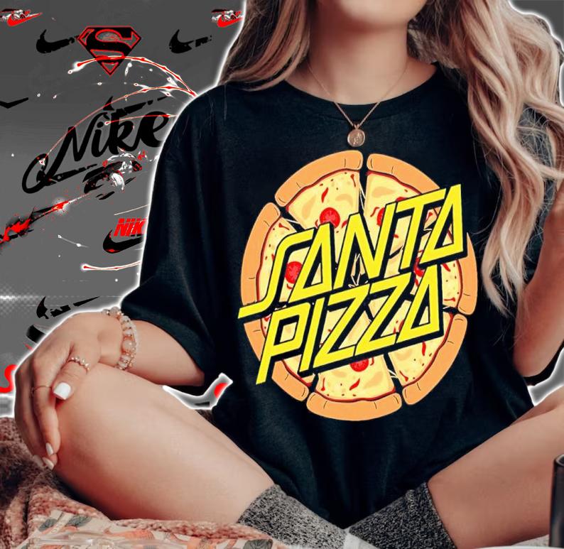 Santa Pizza Shirt woman shirt