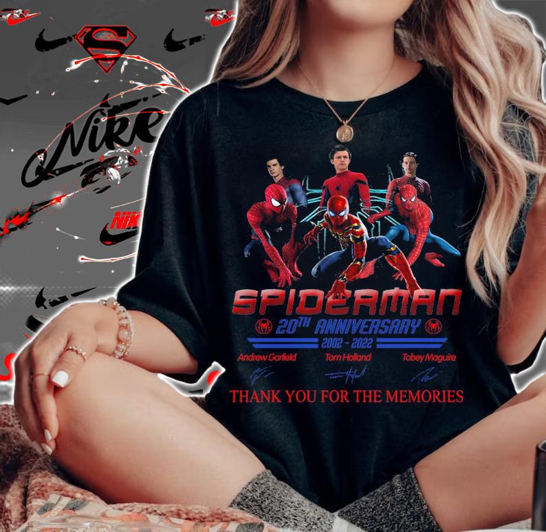 Spiderman 20Th Anniversary 2002 2022 Thank You For The Memories Shirt.Jpg woman shirt