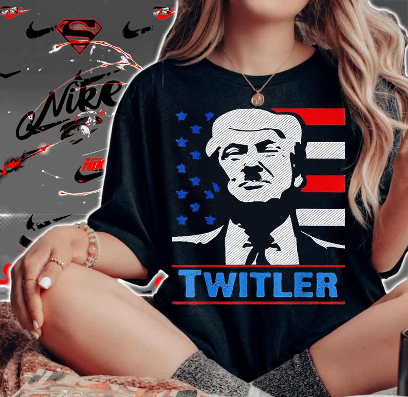 TWITLER Anti Trump USA Flag T-Shirt